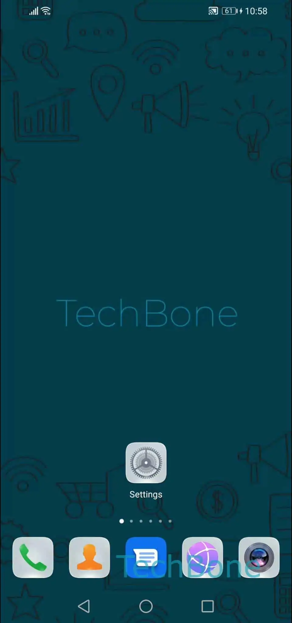 Set Default SMS Messages App – EMUI: step 1 – Open the Settings