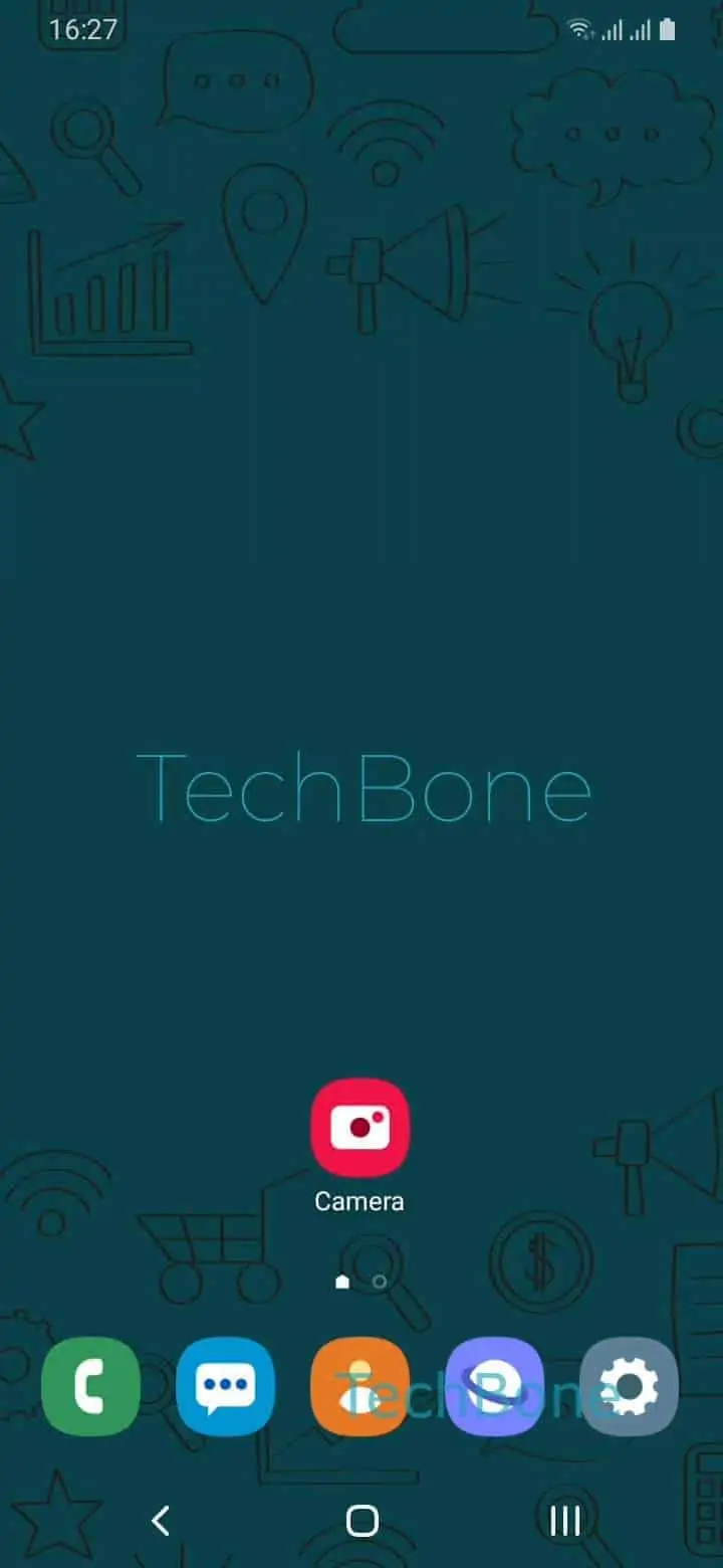 Take Photos with a Tap on Screen – One UI 2: step 1 – Open the Camera app