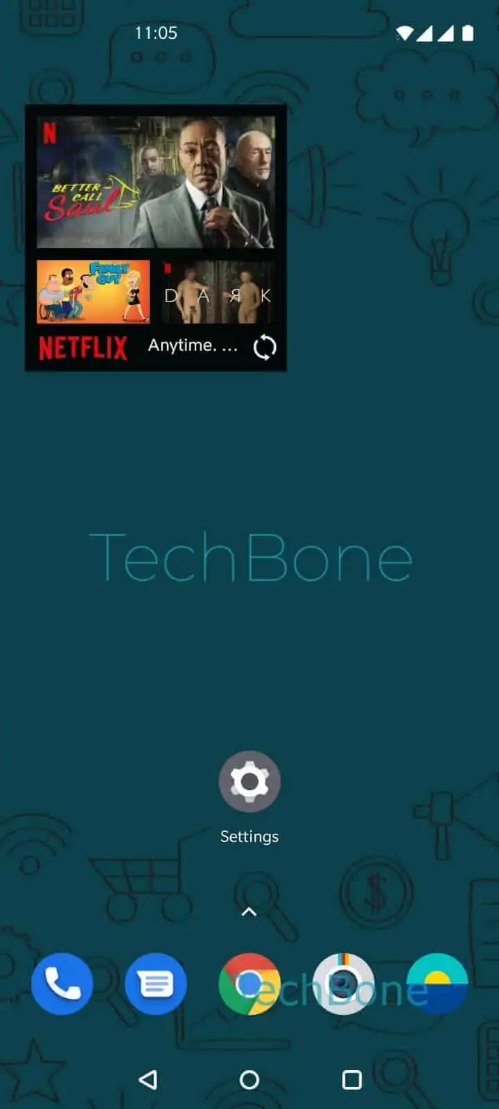 Resize a Widget – Oxygenos 10: step 1 – Tap and hold the widget