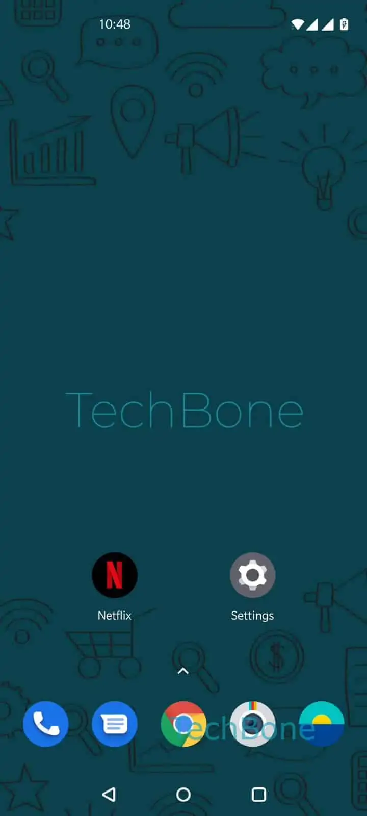 Create a Folder on the Home Screen – Oxygenos 10: step 1 – Tap and hold an app