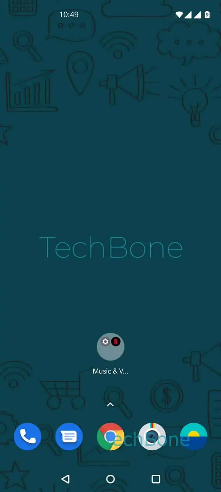 Rename a Home Screen Folder – Oxygenos 10: step 1 – Tap on a folder