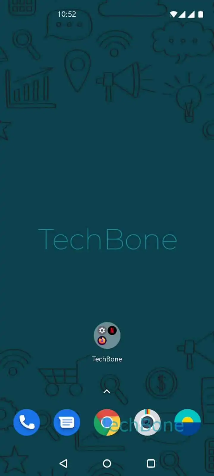 Remove an App from a Folder on the Home Screen – Oxygenos 10: step 1 – Tap on a folder