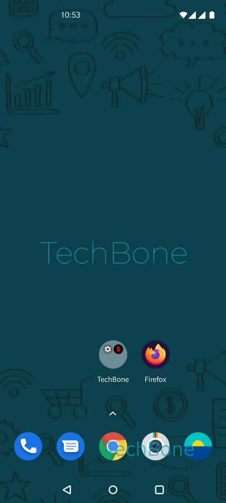 Remove a Home Screen Folder – Oxygenos 10: step 1 – Tap on a folder