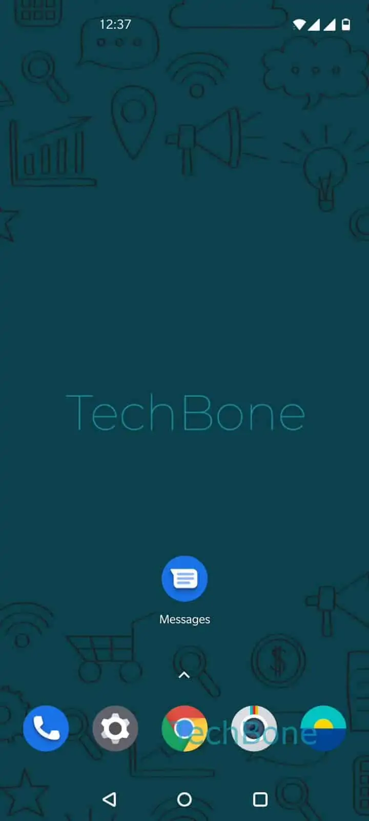 Set Dark or Light Theme for the Messages App – Oxygenos 10: step 1 – Open the Messages app