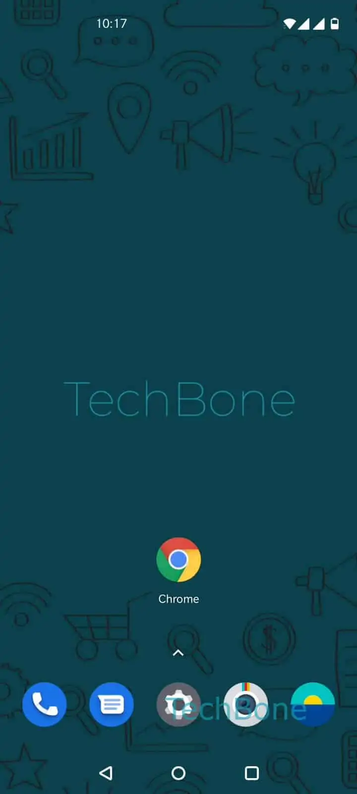 Share a Website via an App – Oxygenos 10: step 1 – Open the Chrome app