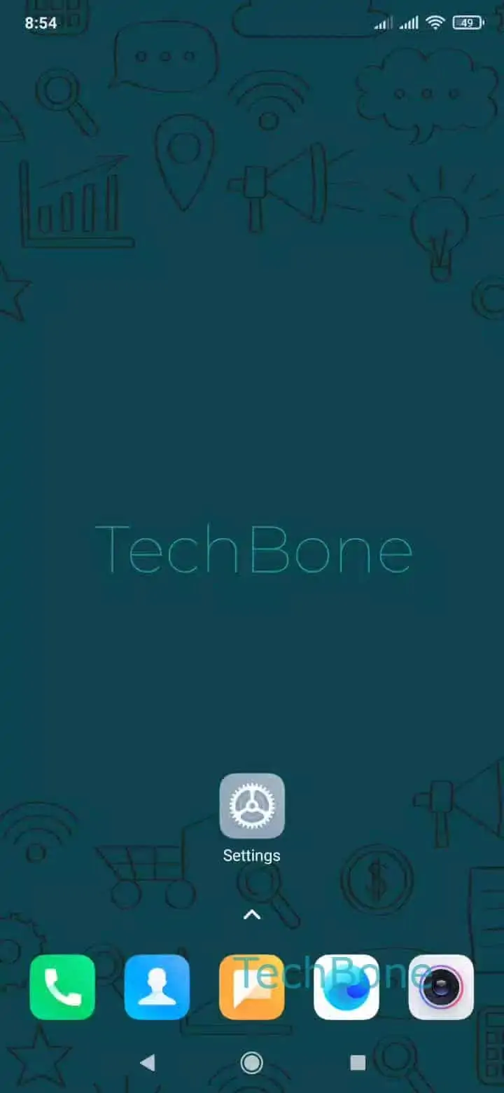 Wi-Fi Direct Setup – MIUI: step 1 – Open the Settings