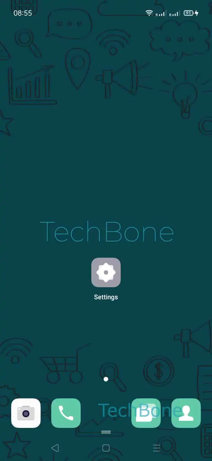 Change Monthly Data Limit – Coloros: step 1 – Open the Settings