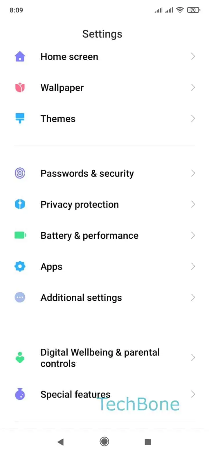Disable App Lock – EMUI: step 1 – Open the Settings