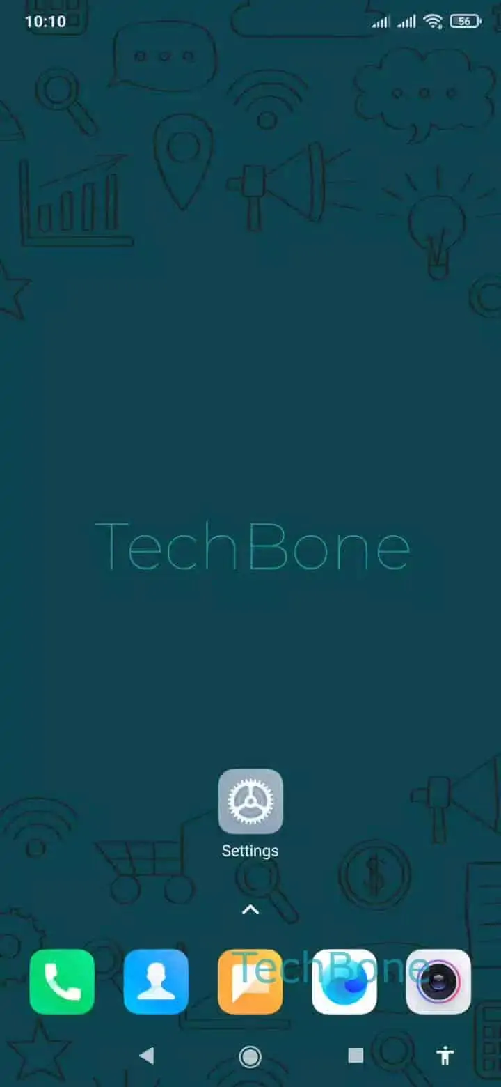 Change Select to Speak Voice Output – MIUI: step 1 – Open the Settings