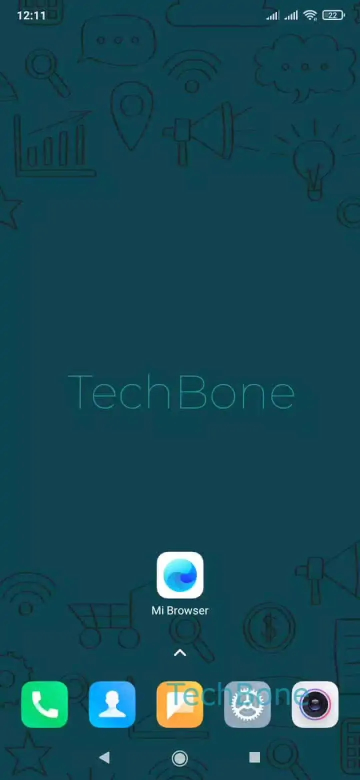 Enable Reader View in Mi Browser – MIUI: step 1 – Open the Mi Browser app