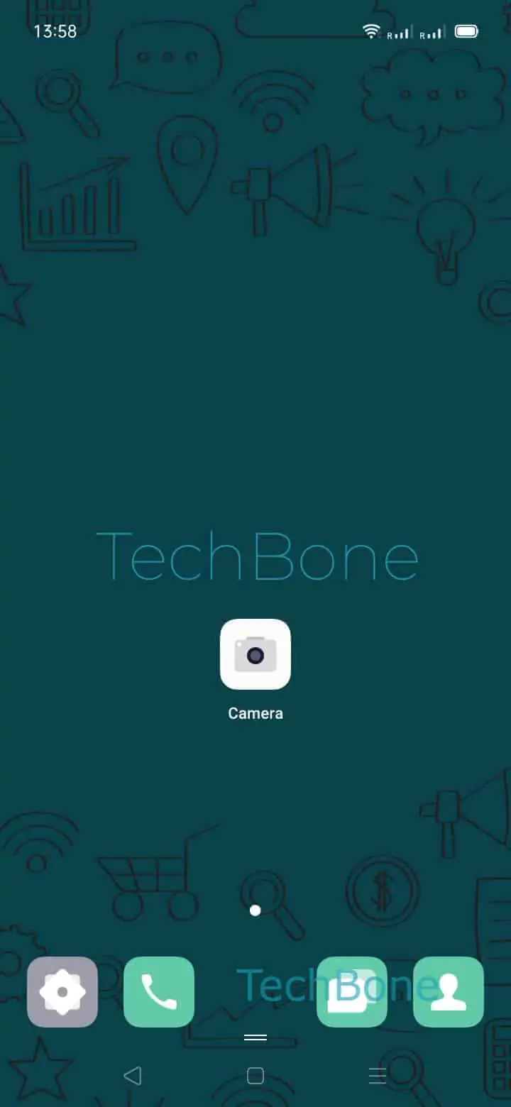 Change Camera Frame (Aspect Ratio) – Coloros: step 1 – Open the Camera-App