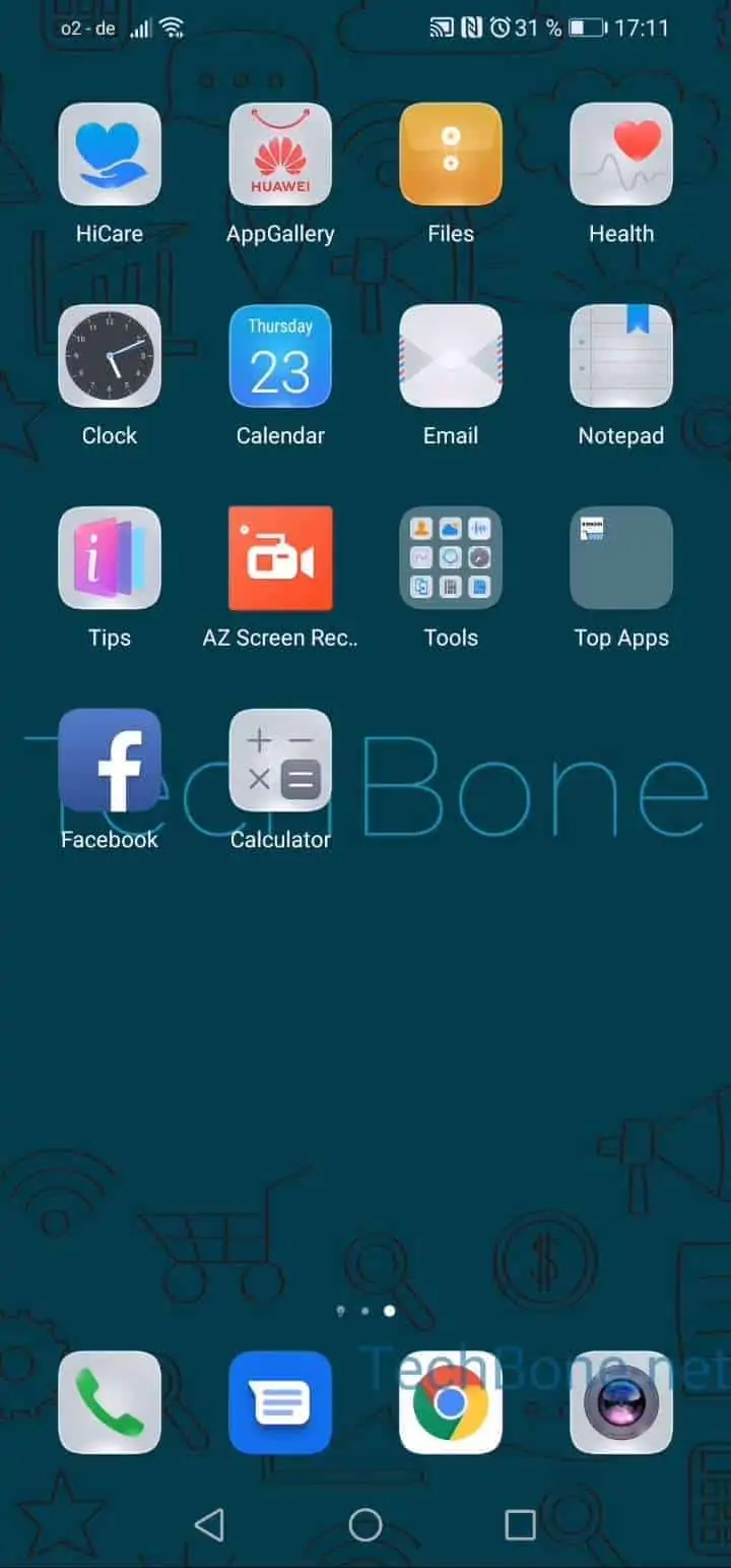 Set Alarm Snooze Duration and Repeat Count – EMUI: step 1 – Tap on Clock
