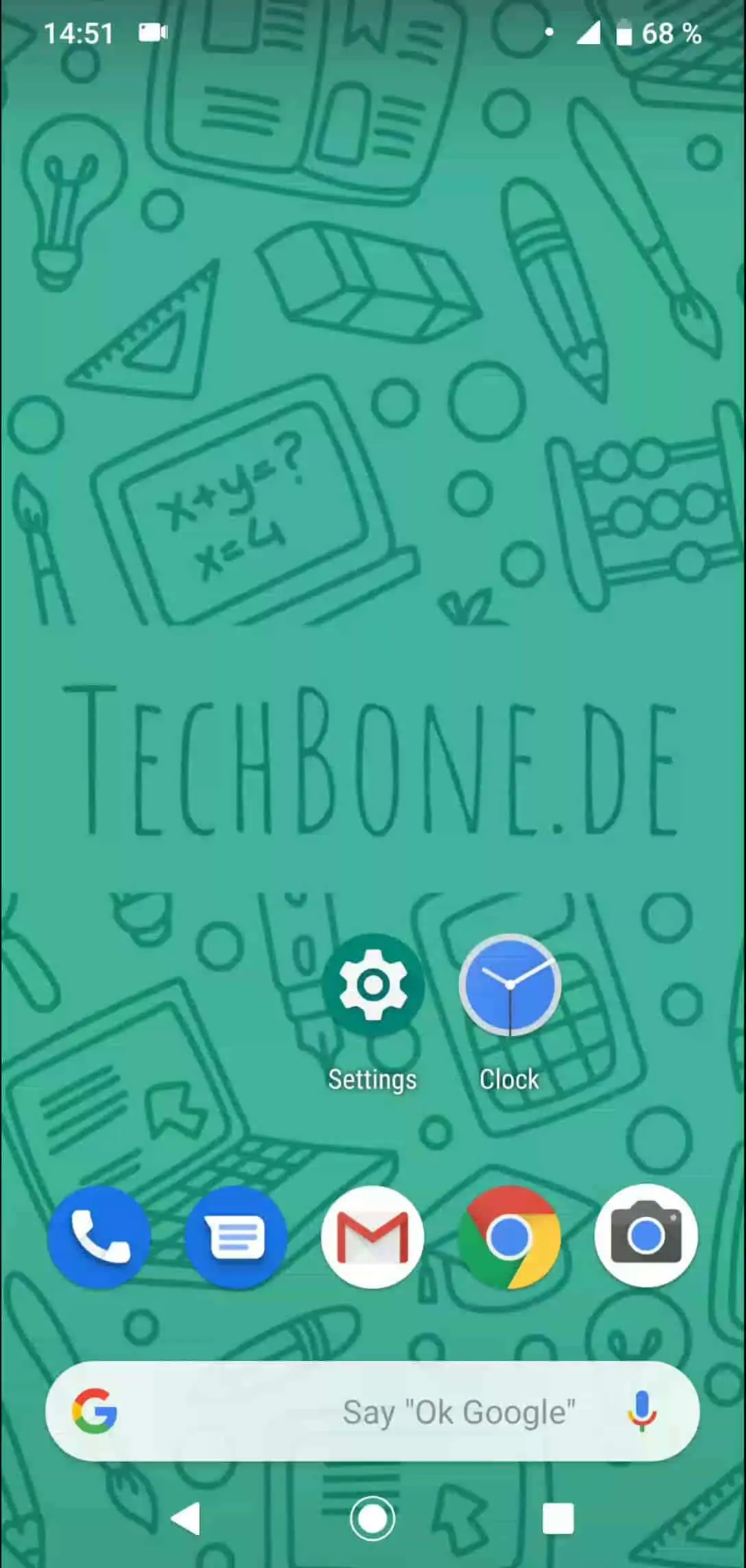 Change Timer Sound – Android 9: step 1 – Tap on Clock