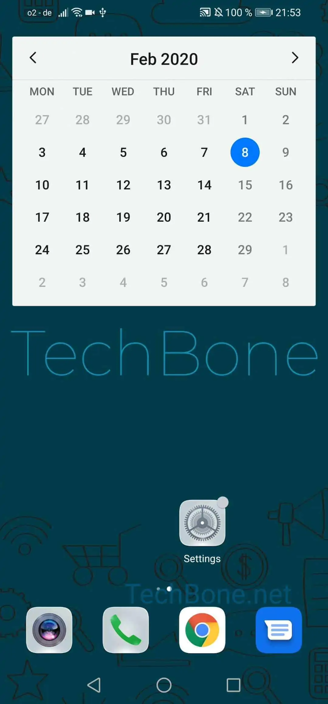 Resize a Widget on the Home Screen – EMUI: step 1 – Tap and hold a Widget