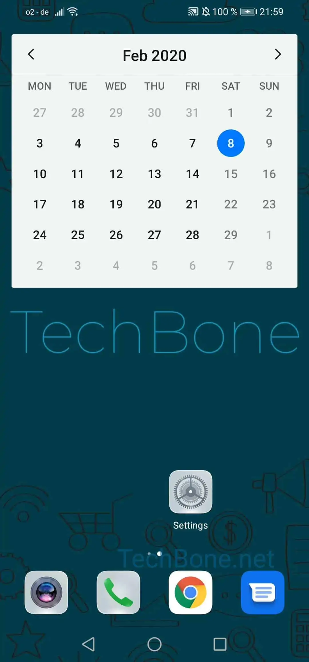Delete a Widget from the Home Screen – EMUI: step 1 – Tap and hold the Widget to delete