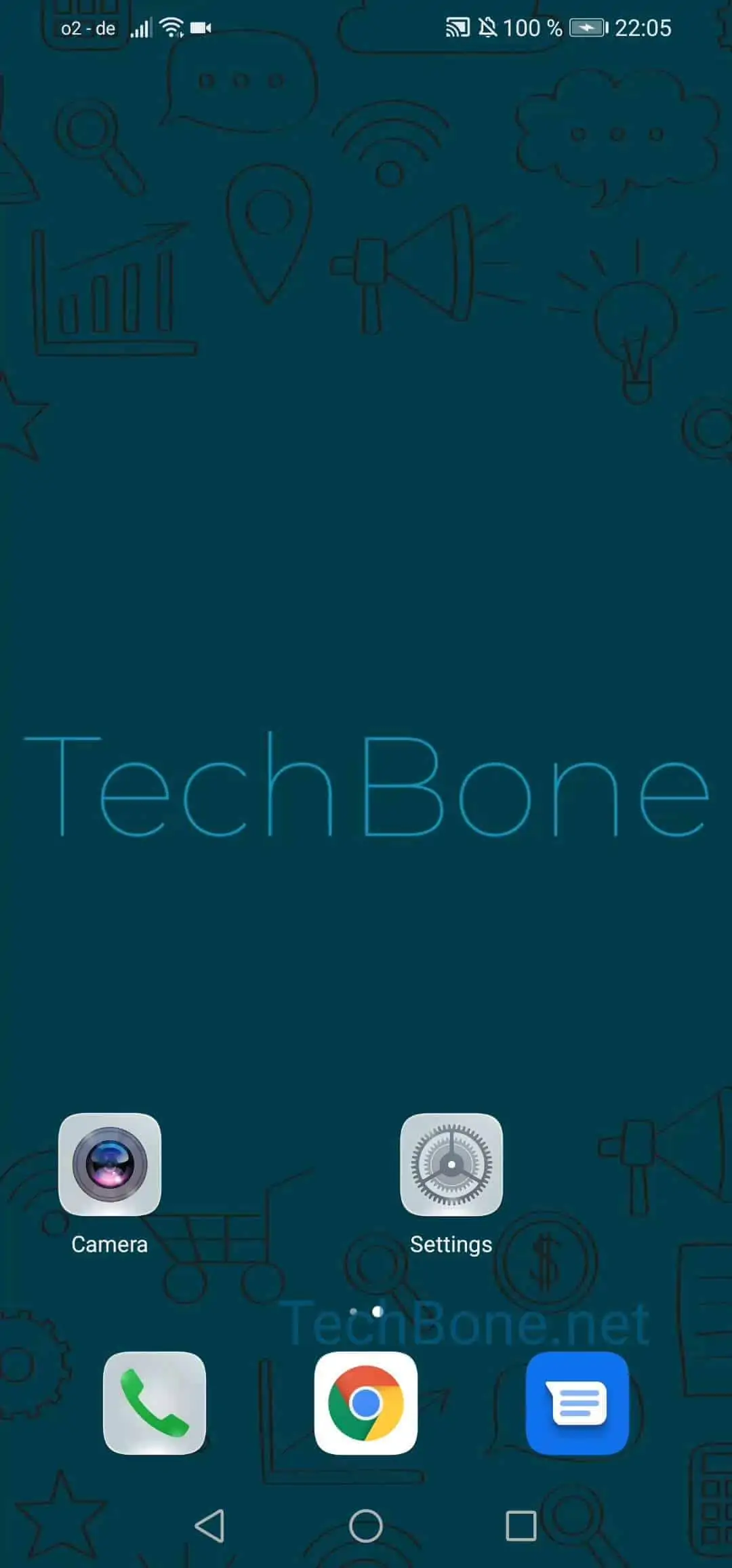 Create a Folder on the Home Screen – EMUI: step 1 – Tap and hold an app