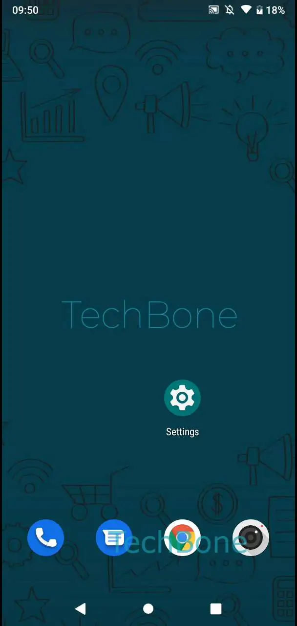 Mount SD Card Manually – Android 9: step 1 – Open the Settings