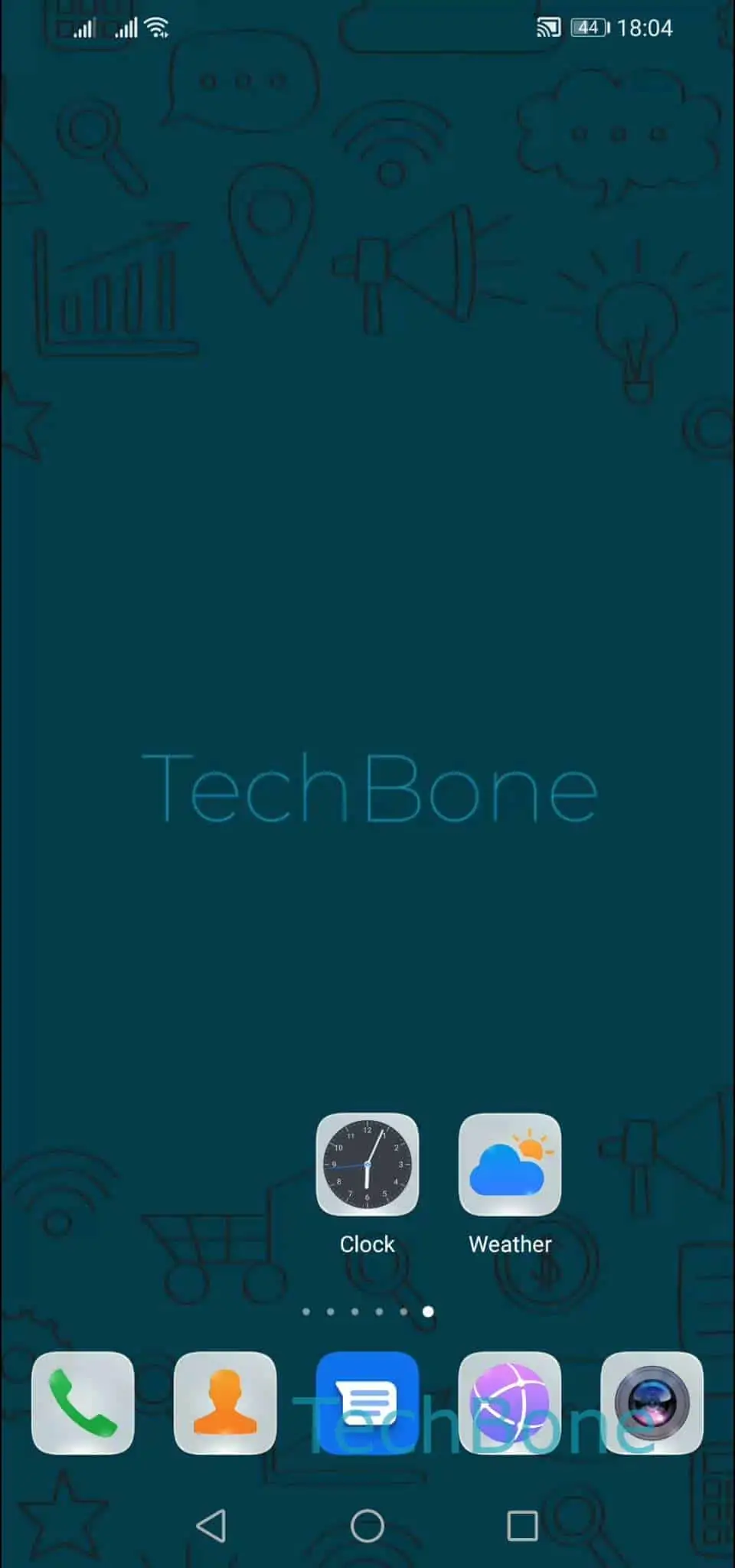 Add a New Home Screen Page – EMUI: step 1 – Tap and hold an app