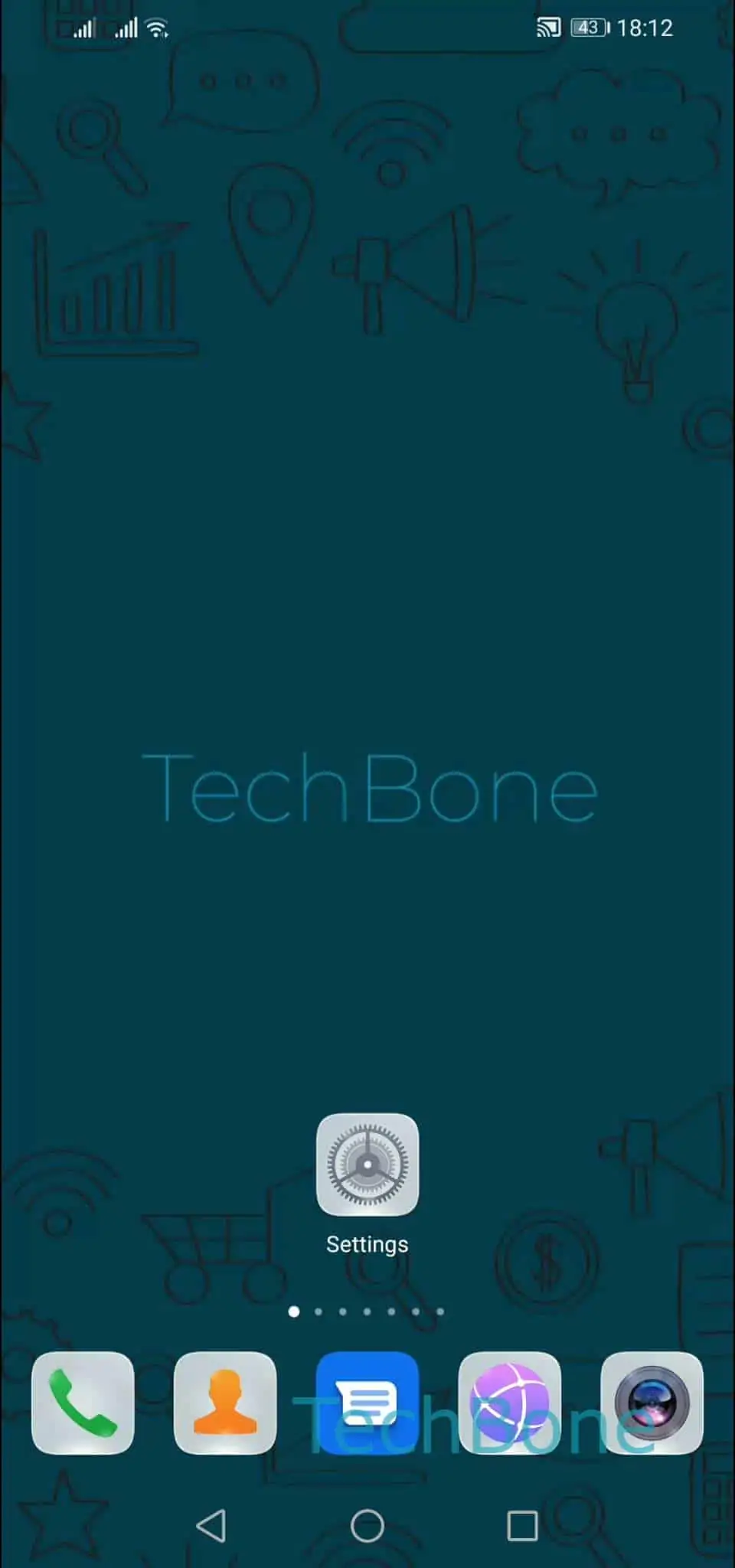 Home Screen Wipe Effects – EMUI: step 1 – Tap and hold an empty space on home screen