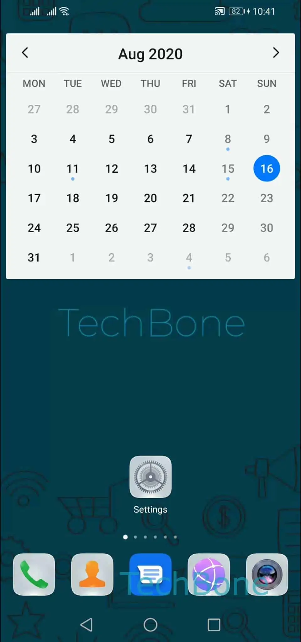 Move a Widget on the Home Screen – EMUI: step 1 – Tap and hold the widget