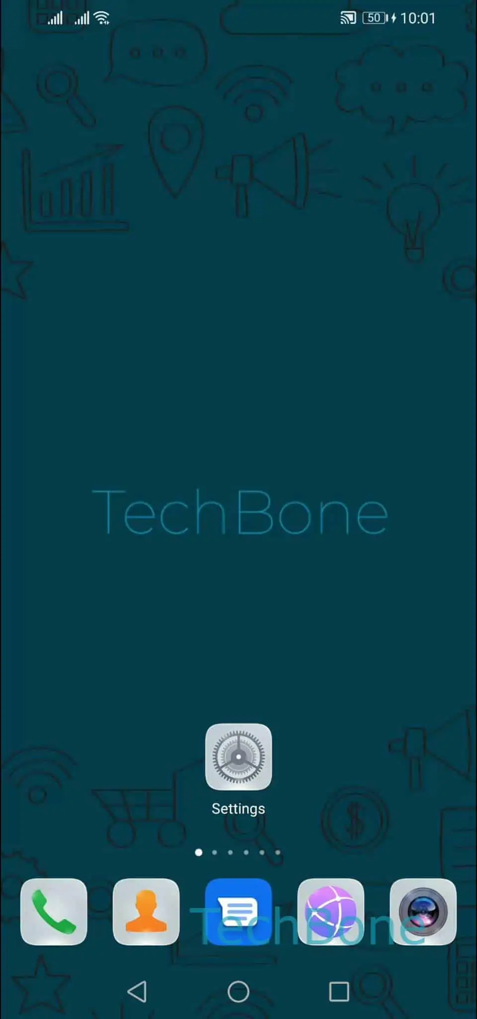 Delete a Saved APN on Huawei – EMUI: step 1 – Open the Settings