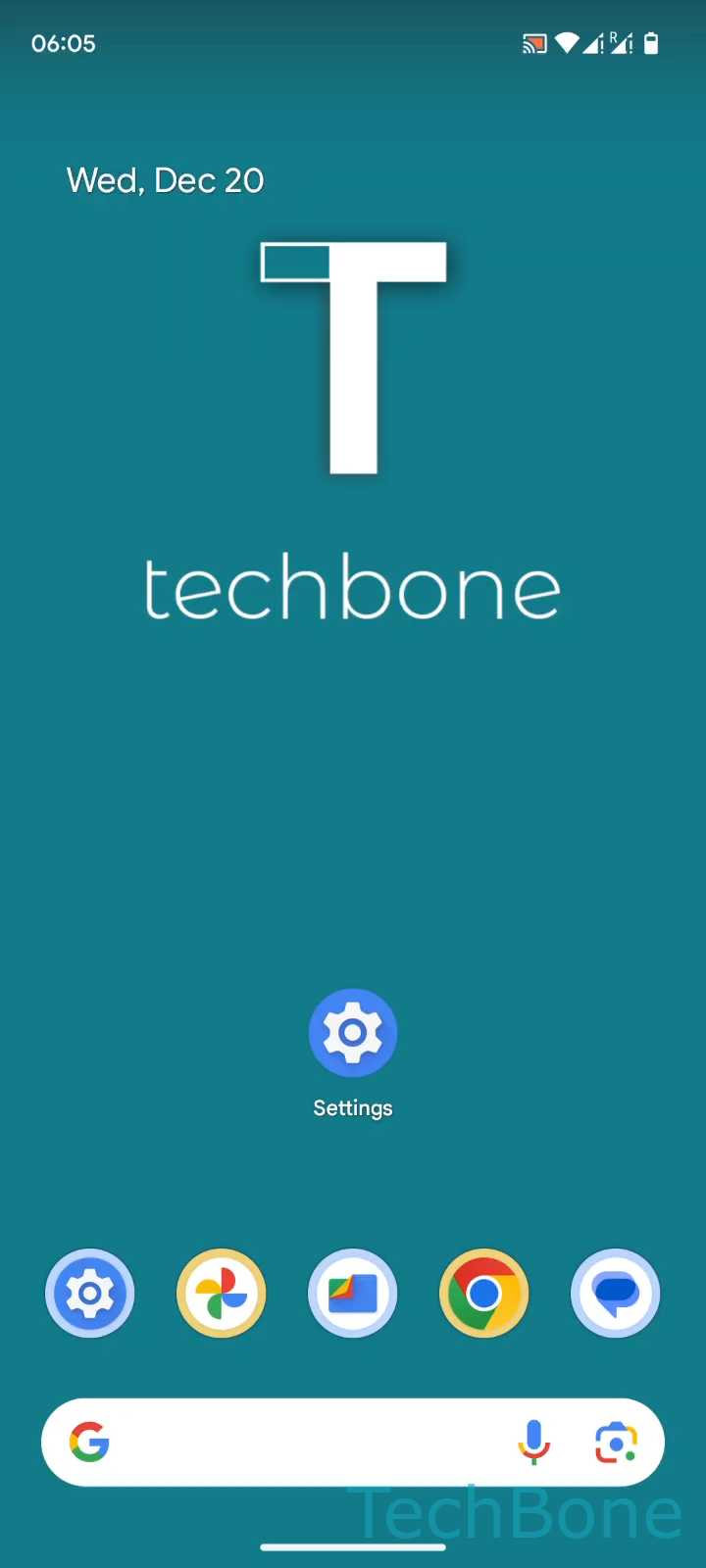 Add a Print Service – Android 14: step 1 – Tap on Settings