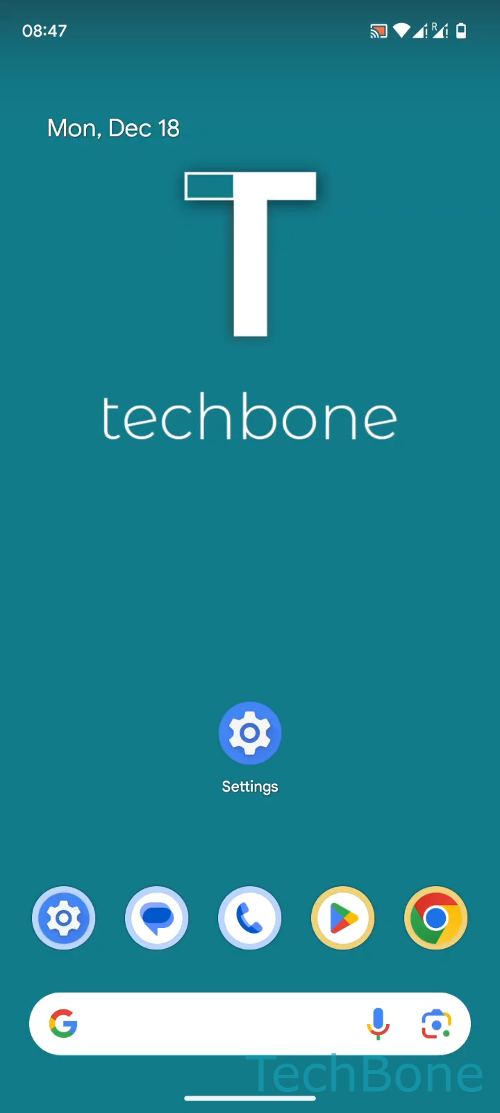 Add App Shortcut to Home Screen – Android 14: step 1 – Swipe upwards to open the App drawer