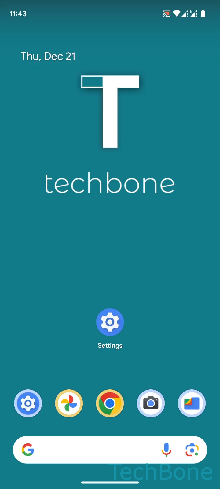 Turn On/Off Automatic Data Sync – Android 14: step 1 – Tap on Settings
