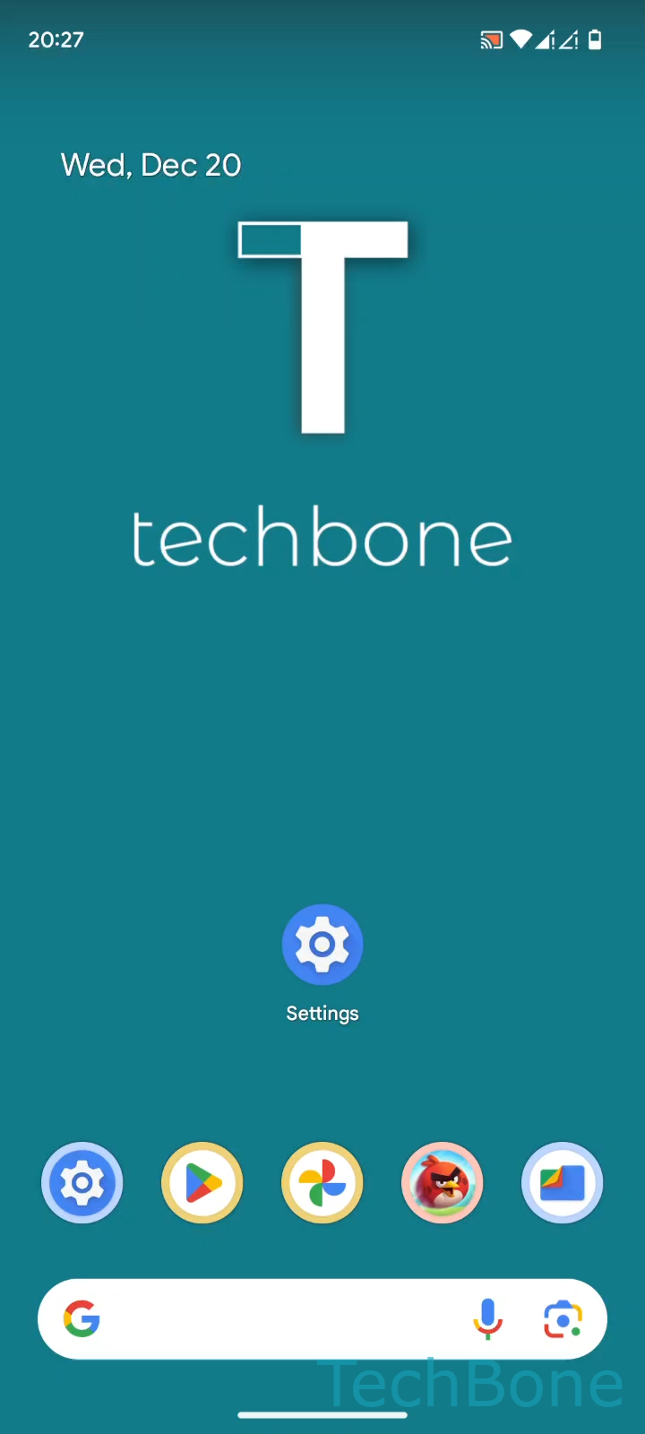 Battery Optimization for Individual Apps – Android 14: step 1 – Tap on Settings