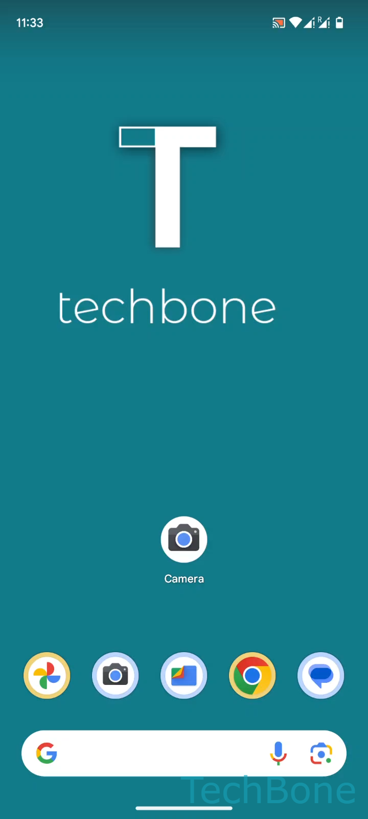 Turn Camera Shutter Sound On or Off – Android 14: step 1 – Tap on Camera