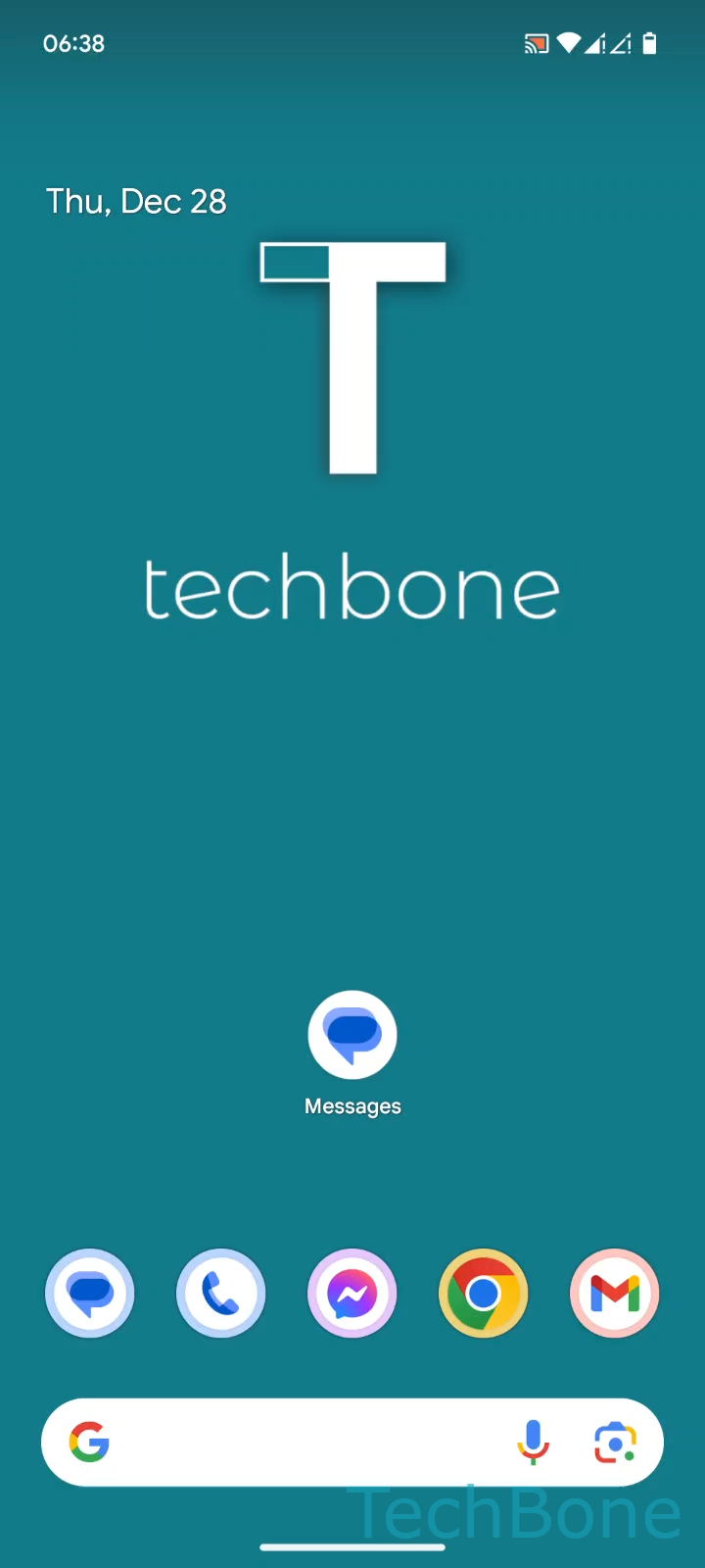 Turn On/Off RCS Chat Features in Google Messages – Android 14: step 1 – Tap on Messages