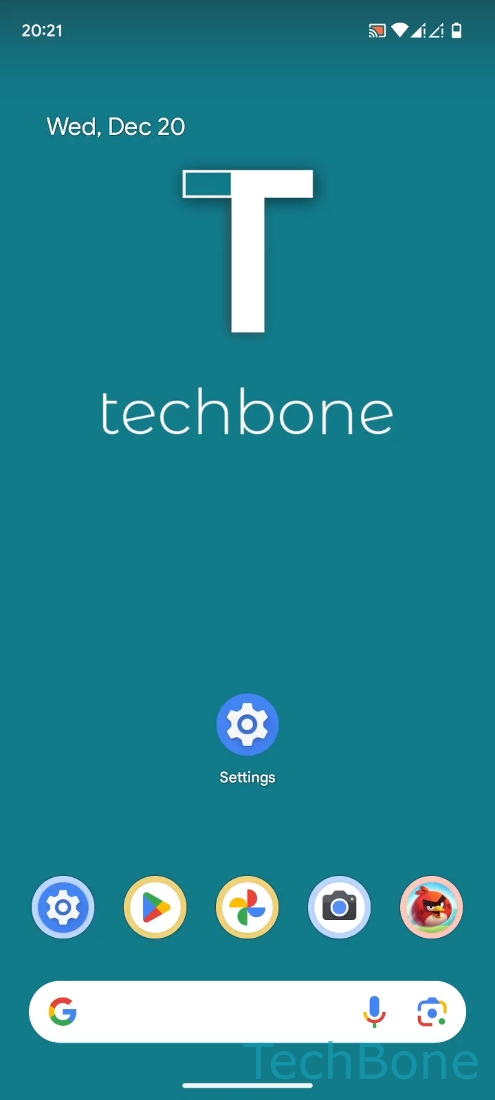 Clear App Data – Android 14: step 1 – Tap on Settings