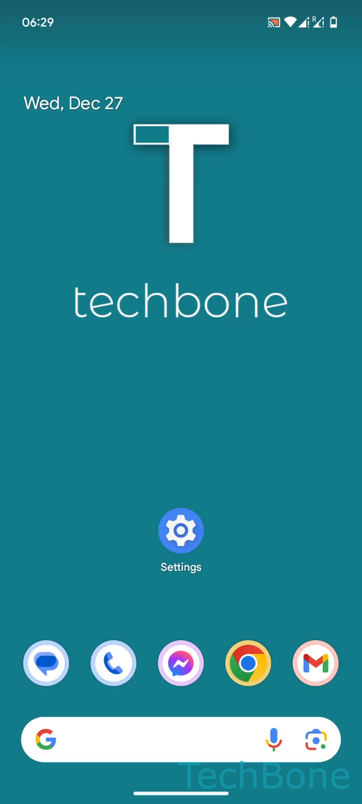 Turn Colour Correction On or Off – Android 14: step 1 – Tap on Settings
