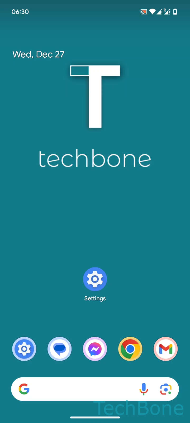 Turn On/Off Color Inversion – Android 14: step 1 – Tap on Settings