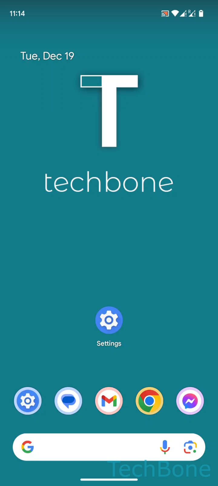 Connect to Wi-Fi Using a QR Code – Android 14: step 1 – Tap on Settings