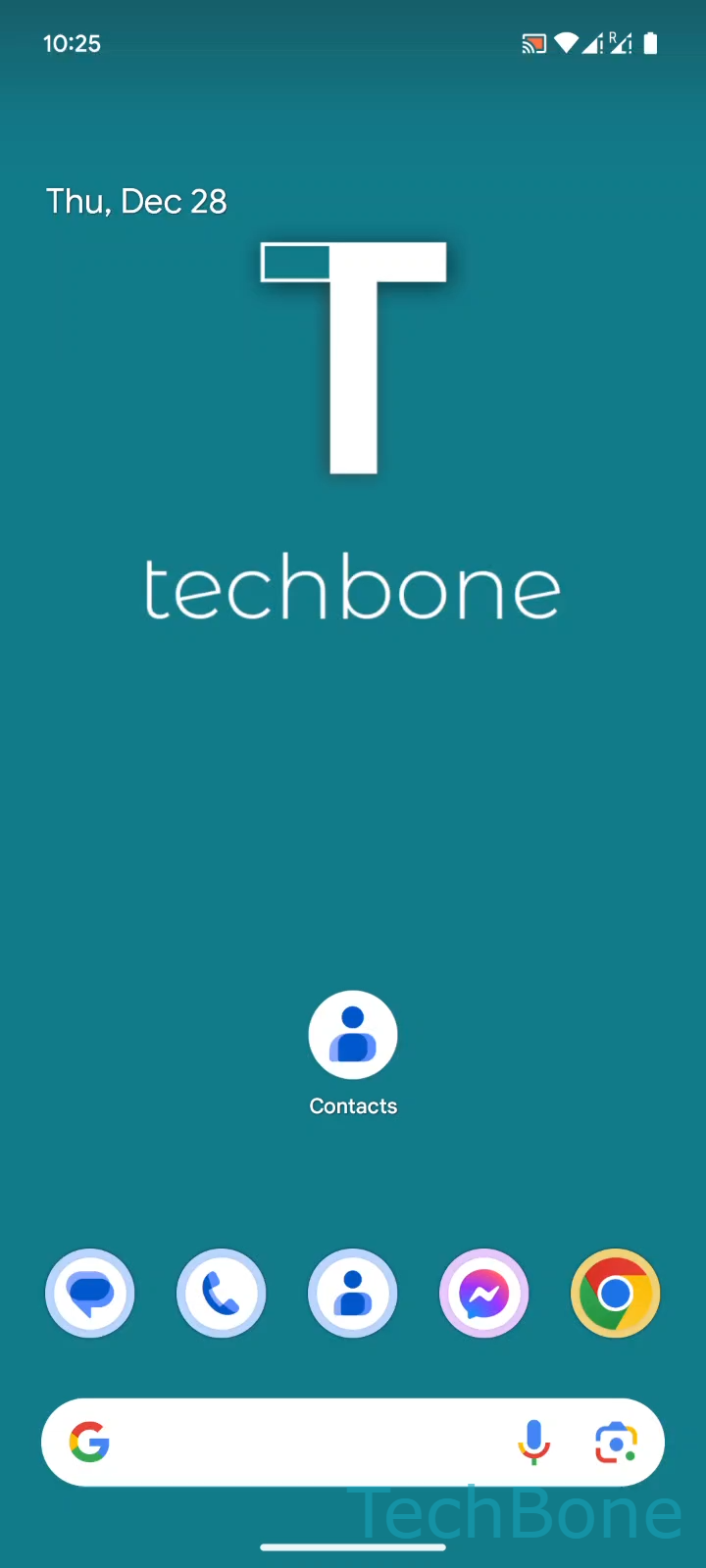 Create a New Contact – Android 14: step 1 – Tap on Contacts