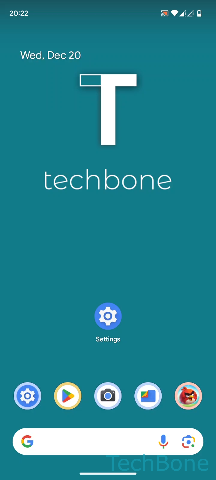 Set Default Browser App – Android 14: step 1 – Tap on Settings