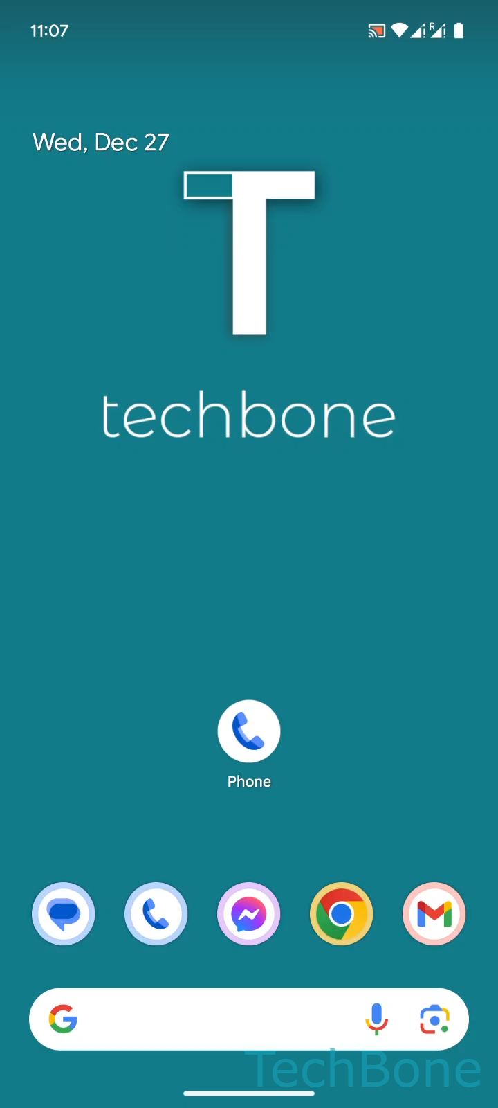 Delete a Single Entry from Call History – Android 14: step 1 – Tap on Phone