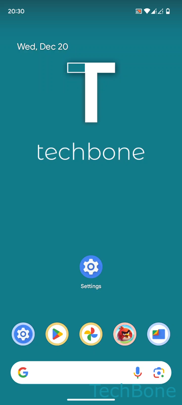 Allow Display Over Other Apps – Android 14: step 1 – Tap on Settings