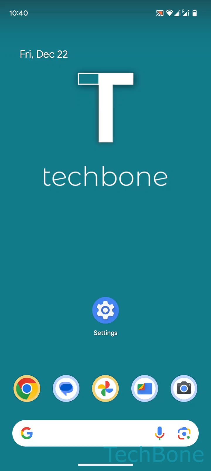Turn On/Off Glide Typing – Android 14: step 1 – Tap on Settings