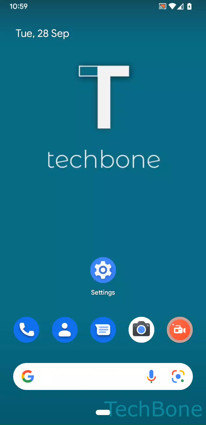 Free Up Storage Space with the Built-in Cleanup Tool – Android 12: step 1 – Tap on Settings
