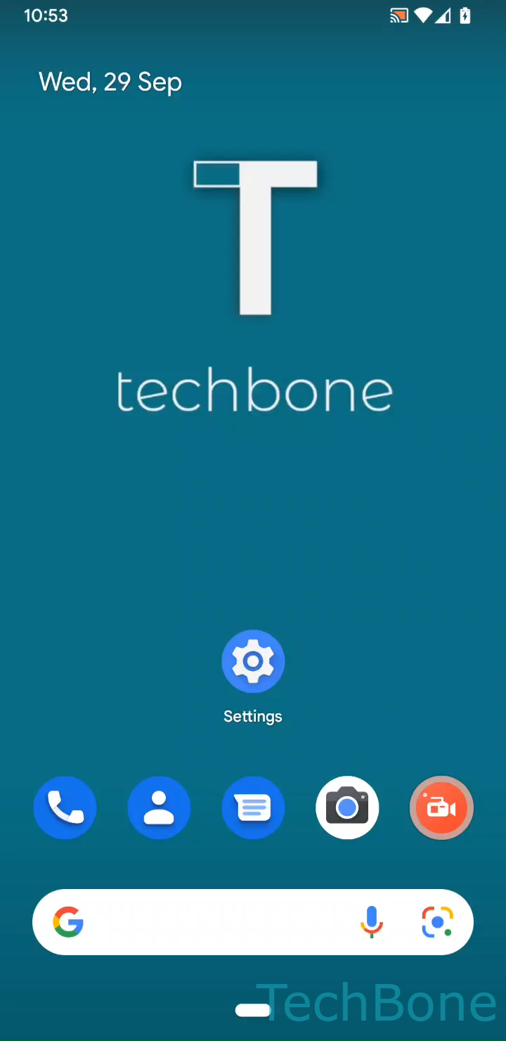 Turn On/Off Shortcut to Prevent Ringing – Android 12: step 1 – Tap on Settings