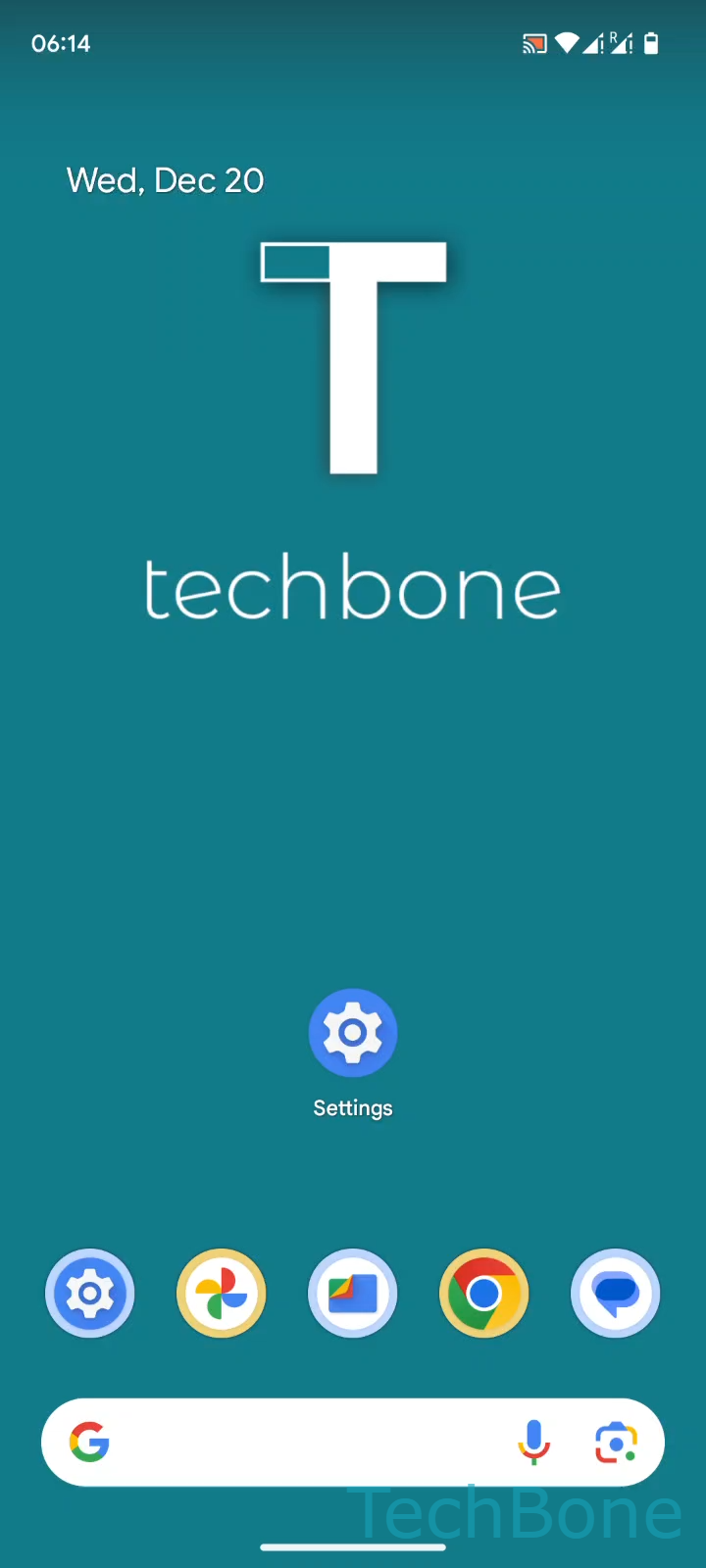 Change Media Volume – Android 14: step 1 – Tap on Settings