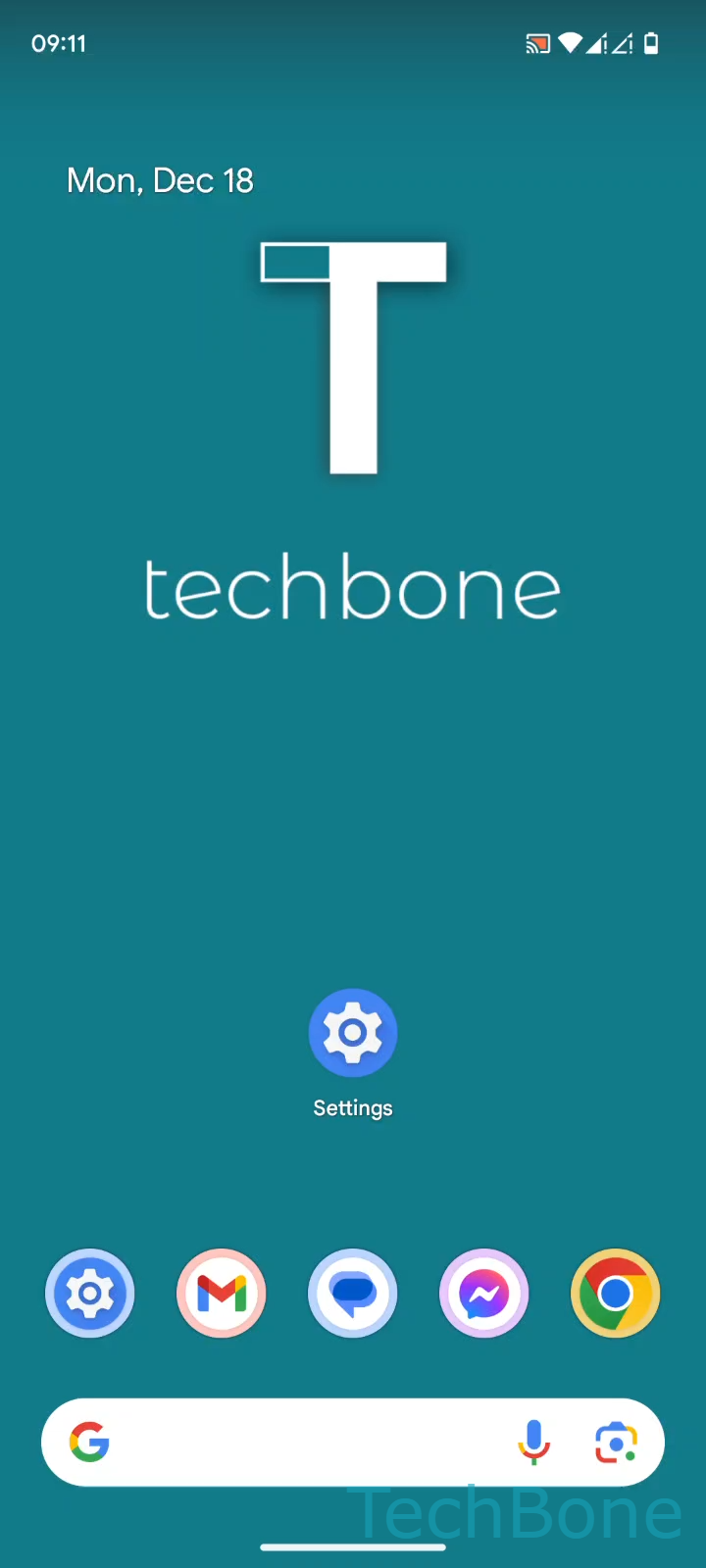 Turn One-handed Mode On or Off – Android 14: step 1 – Tap on Settings