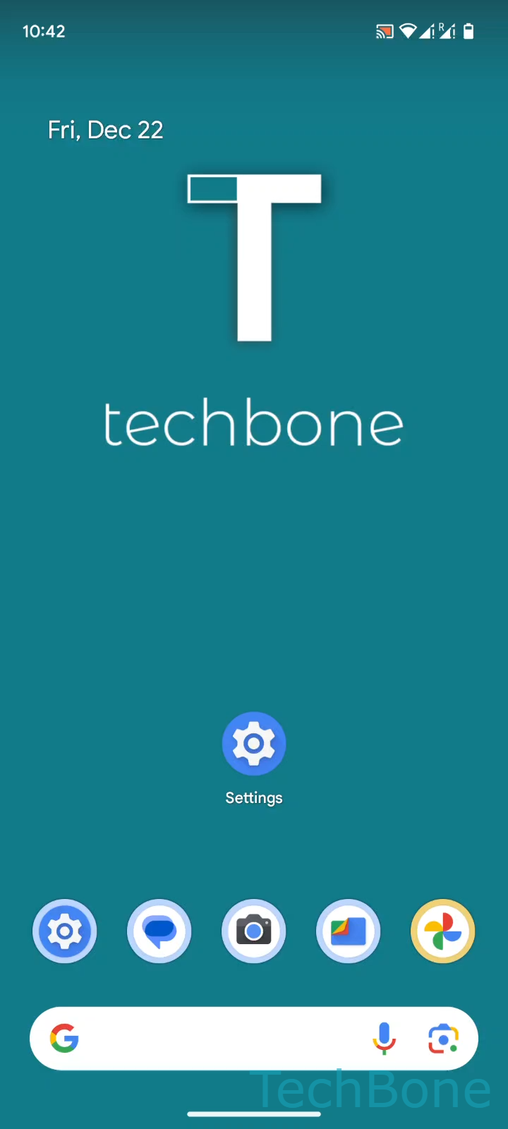 Add Words to the Personal Dictionary – Android 14: step 1 – Tap on Settings