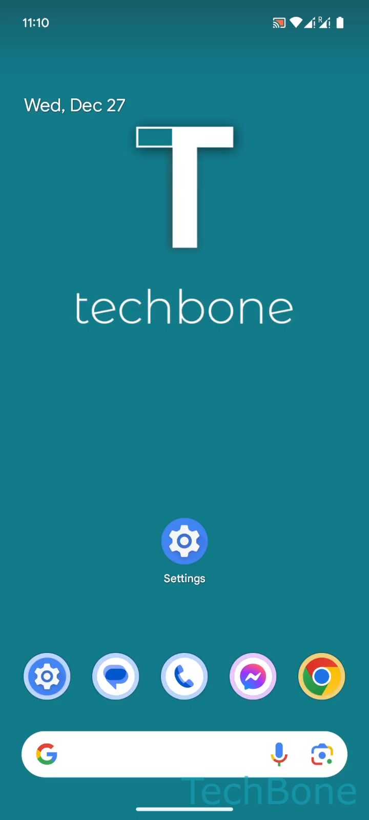 Power Button Ends Call Setting – Android 14: step 1 – Tap on Settings
