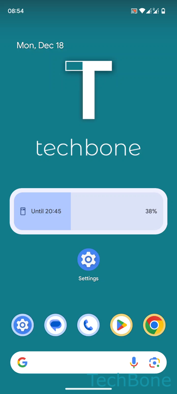 Remove a Widget from the Home Screen – Android 14: step 1 – Tap and hold a Widget