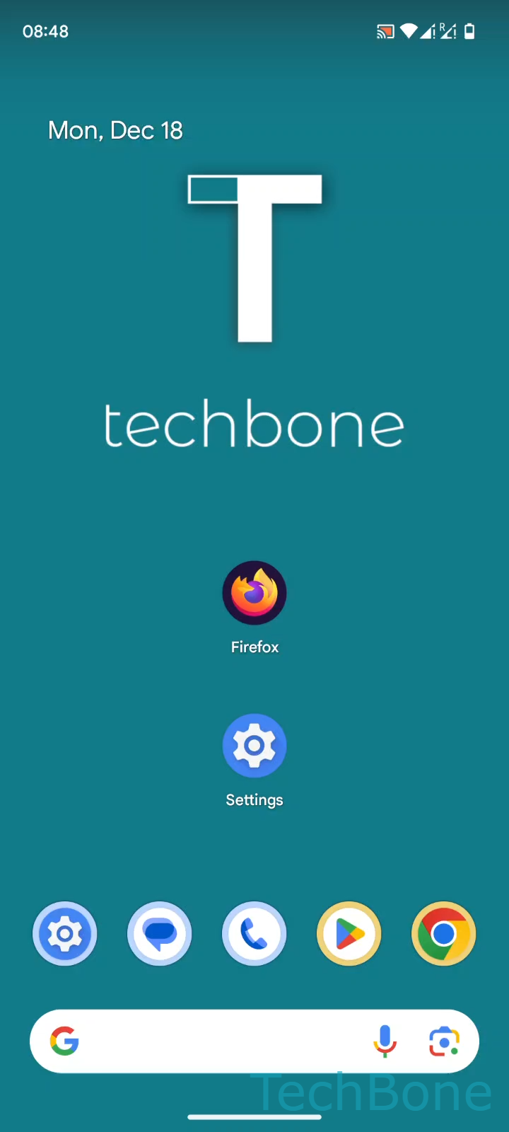 Remove App Icon from Home Screen – Android 14: step 1 – Tap and hold an App