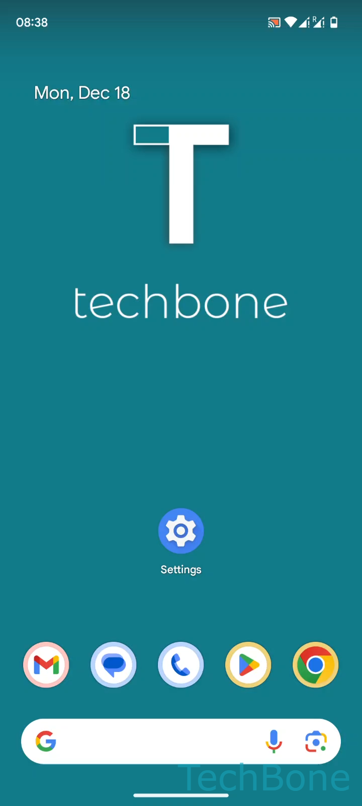 Restart the Smartphone – Android 14: step 1 – Swipe down with two fingers from the top edge