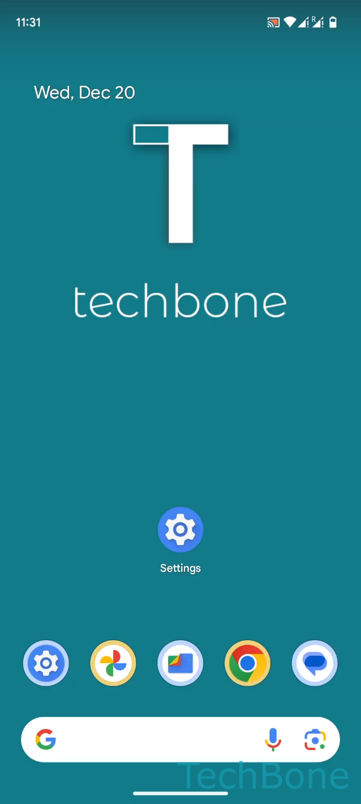 Turn Off the Screen Lock Sound – Android 14: step 1 – Tap on Settings